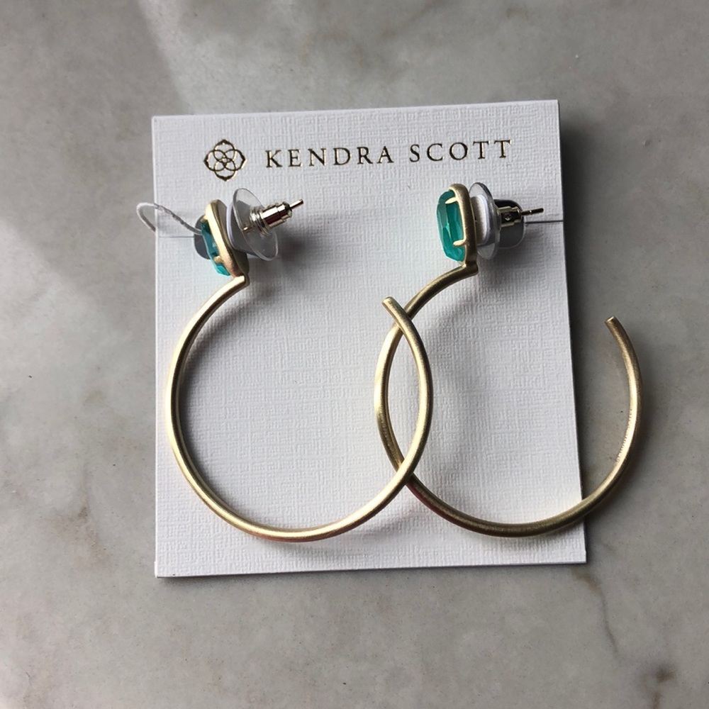 Kendra Scott Small Stone Pepper hoop earrings